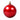 Ceramic Red Ball Ornament