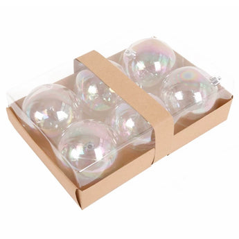 Iridescent Clear Christmas Balls