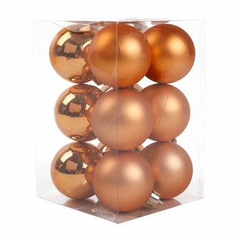 Pale Orange Christmas Balls