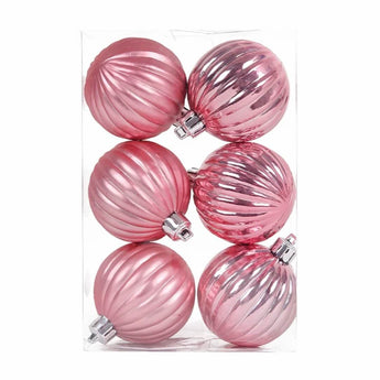 Pink Pumpkin Ball Ornaments