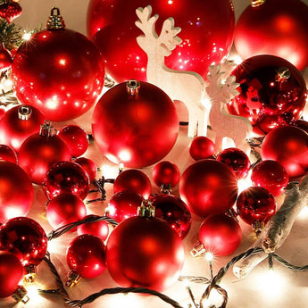 Red Glossy Christmas Balls