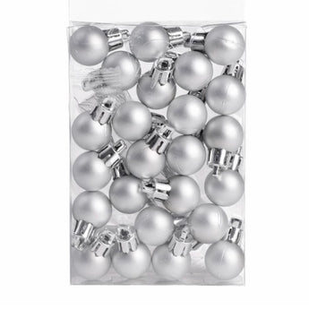 Matte Silver Ball Ornament