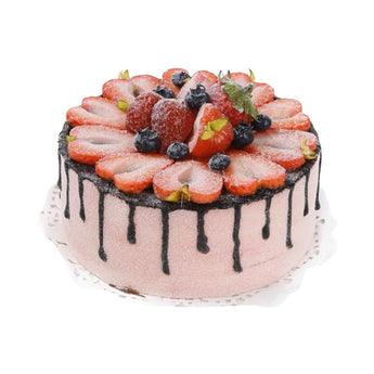 6" Pink Strawberry Cake